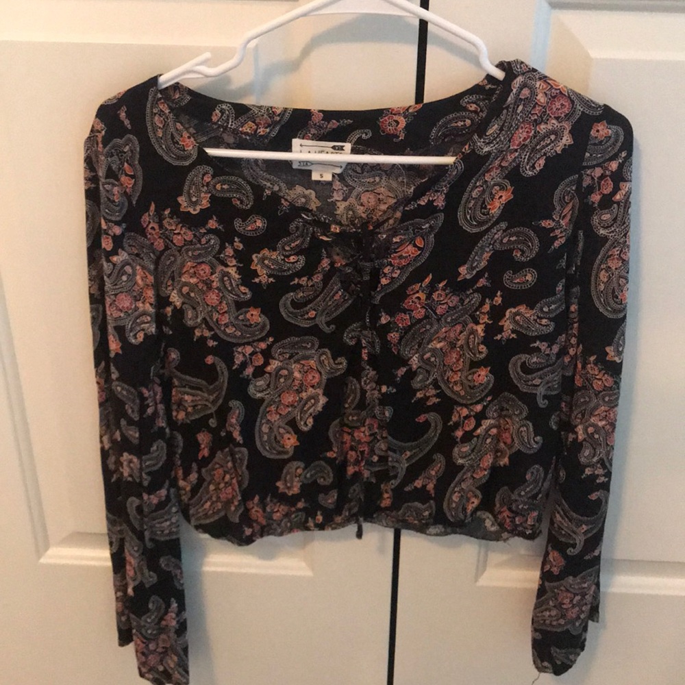 La hearts paisley print top